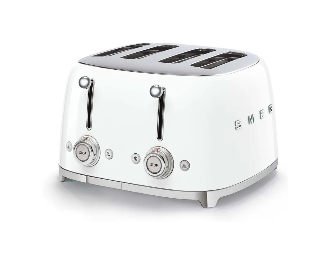 E5Y.webp Smeg selection TSF03WHEU 50's Style Toster 4x4 Plastry – Błyszczący Biały - obrazek 1