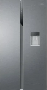 Haier HSR3918EWPG Lodówka obok siebie z zamrażarką - cm. 91 godz. 177 - lt. 521 - aluminium