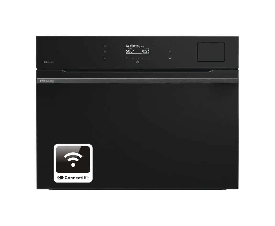 Z465.webp Hisense BIMAS4011S8BG Kompaktowy piekarnik 3 w 1 o szerokości 60 cm, pojemności 50 litrów, z funkcją mikrofal i pary, czarny - obrazek 1